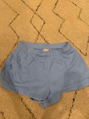Aritzia TNA Light Blue Athletic Fleece Shorts
